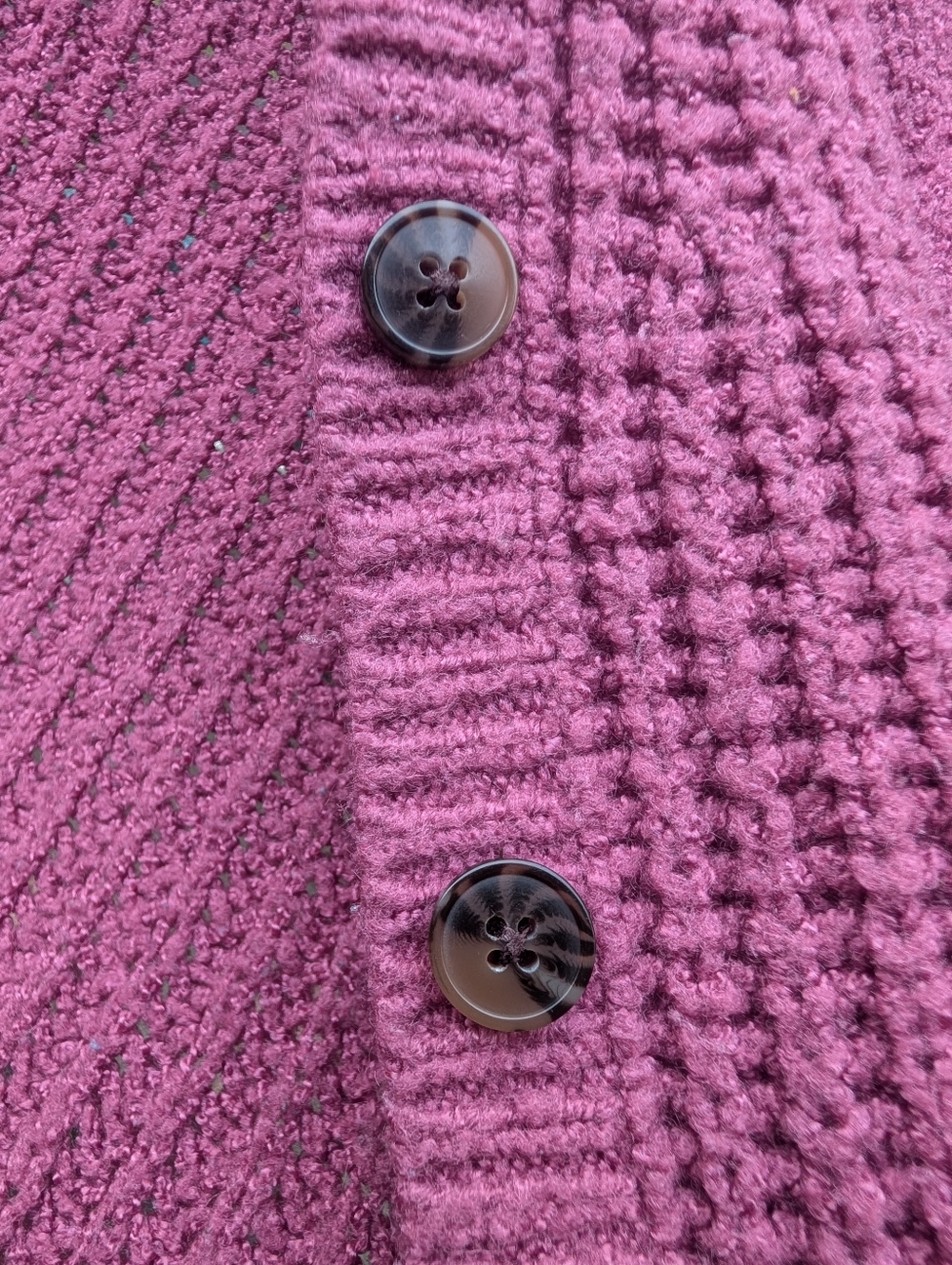 Torrid Cable Knit Boyfriend Cardigan 3x Pink Mauve Cozy Button Front - Picture 6 of 10